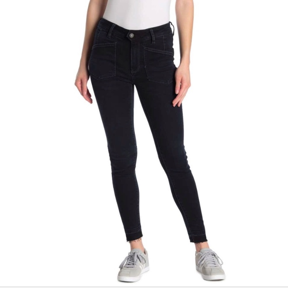 Free People Ivy Mid Rise Released Hem Skinny Jeans